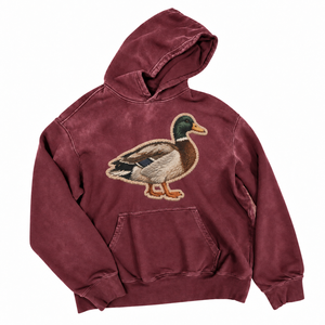 Sudadera con capucha <span class=keywords><strong>de</strong></span> algodón pesado para hombre, extragrande, con hombros caídos, estilo pullover, con parche <span class=keywords><strong>de</strong></span> tapicería con gráfico <span class=keywords><strong>de</strong></span> mapache personalizado y efecto lavado - Product Image 5