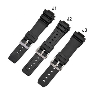 16 มม.สีดำสายนาฬิกาซิลิโคนสำหรับคาสิโอ DW-9052 DW-6900 GW-6900 G-6900 DW-<span class=keywords><strong>5600</strong></span> G-<span class=keywords><strong>5600</strong></span> - Product Image 2