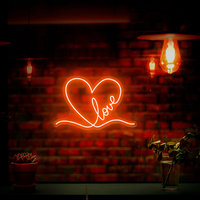 Al Aire Libre Led Neon Heart Light Love Me Neon Sign Custom Love Sweet Dreams