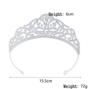 LUOXIN Style européen et américain Zircon Princesse Couronne Luxe Cristal Bandeau Design Creux Cristal Coiffe - Product Image 5