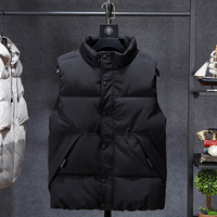 Logo personnalisé Vestes d'hiver sans manches à capuche pour hommes Gilet bouffant