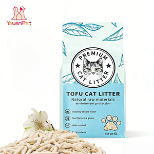 Litière pour chat en tofu végétal 100% naturelle, <span class=keywords><strong>écologique</strong></span> et biodégradable, à faible traçabilité, agglomérante rapide, vente en gros ODM - Product Image 1