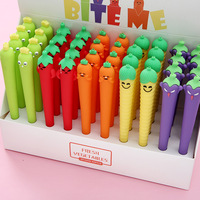 3D personaje de dibujos animados forma lindos niños silicona animal cabeza tapa neutral bolígrafo escritura gel pluma