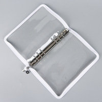 Farbige Metall klammern 6 Ring binder A6 A5 Sechs Löcher Reiß verschluss Lose blatt Kunststoff planer Transparenter Abdeck ordner