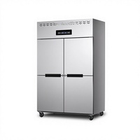 Réfrigérateurs et Congélateurs Commerciaux à Quatre/Six Portes, Double Température, Grande Capacité, Vitrines de Cuisine Verticales