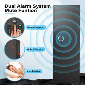 Caja Fuerte <span class=keywords><strong>de</strong></span> Almacenamiento <span class=keywords><strong>de</strong></span> <span class=keywords><strong>Armas</strong></span> <span class=keywords><strong>de</strong></span> Acero Laminado en Frío <span class=keywords><strong>de</strong></span> Alta <span class=keywords><strong>Seguridad</strong></span> con Cerradura Digital Electrónica, Cerradura con Llave, Montaje en Pared <span class=keywords><strong>para</strong></span> <span class=keywords><strong>Armas</strong></span> - Product Image 4