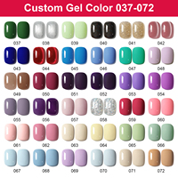 Ensemble de vernis à ongles en gel OEM à étiquette privée, logo personnalisé, 72 couleurs, vernis à ongles UV LED qui s'enlève par trempage, échantillons gratuits