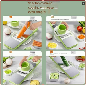 Rebanadora de verduras Manual multifunción de acero inoxidable, cortes de cocina para el hogar, tiras gruesas, pepinos, patatas, picadora de verduras - Product Image 5