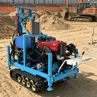 Mikton Model220L Foreuse de puits d'eau diesel sur chenilles 35 CV, profondeur max. 200 m, tout-terrain, facile à utiliser, pour la forage de puits d'eau potable en zone montagneuse et rurale