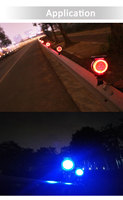 Feu de signalisation de sécurité routière solaire OWLEYE SWL10M à base magnétique, 10 LED, réflecteur diamant, PC ABS, IP66, portée visuelle 800m, pour camion