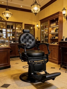 Fauteuil de Barbier Vintage de Luxe Moderne avec Fonction Inclinable pour Salon de Coiffure et Équipement de Barbier - Product Image 2