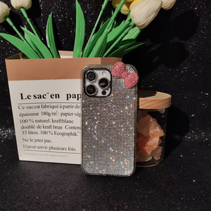 Funda de Teléfono Móvil con Lazo de Diamantes, Elegante y de Lujo, para <span class=keywords><strong>iPhone</strong></span> 16 15 14 13 <span class=keywords><strong>12</strong></span> Promax 7 8 Plus <span class=keywords><strong>Mini</strong></span> X XR - Funda Protectora de Moda - Product Image 2