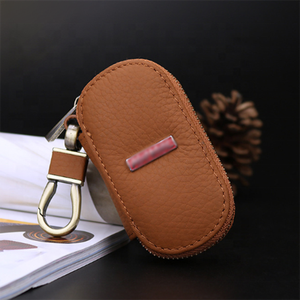 Funda de cuero para llave de <span class=keywords><strong>coche</strong></span>, cartera, funda para llave de <span class=keywords><strong>ama</strong></span> de llaves, funda Universal, caja de embalaje, logotipos personalizables - Product Image 5