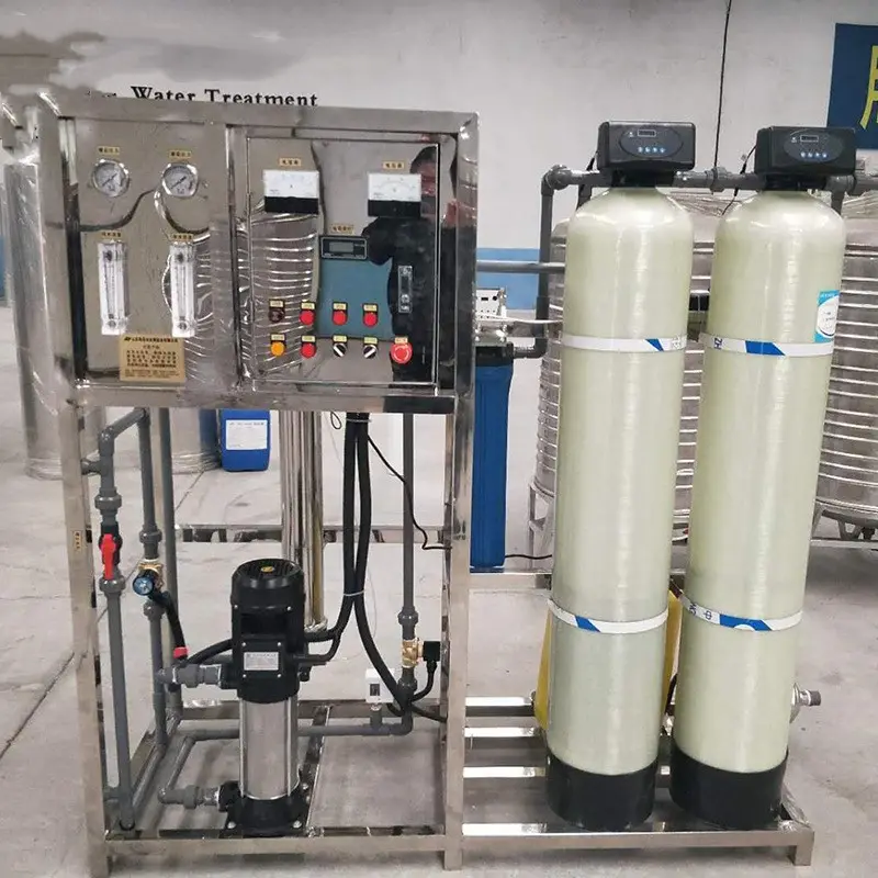 Osmose reversa 250lph, máquina de osmose reversa mais barata, planta pequena RO 500LPH, sistema de água RO completo 500 litros por hora 1500l/hr