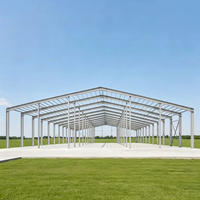Bâtiment d'entrepôt préfabriqué en structure d'acier, atelier industriel, entrepôt agricole, grande portée, construction Q235 Q355
