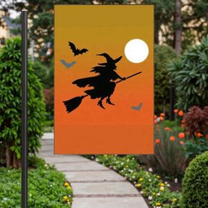 ธงสวนพิมพ์ลายแม่มดตามสั่ง, ธงตกแต่งสวนสำหรับเทศกาลฮาโลวีน - Product Image 3