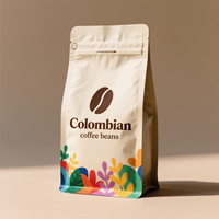 Emballage Café Personnalisé Imprimé Recyclable à Fond Plat 8oz 12oz 250g 500g 1kg, Sacs à Café avec Valve, Pochettes Doypack pour Aliments pour Animaux