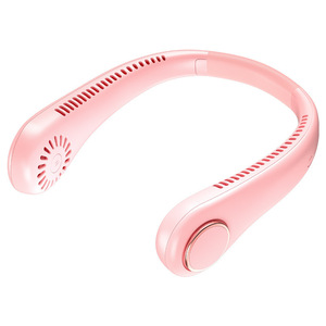 Ventilateur de cou portable sans pales rechargeable à trois vitesses, mains libres, en plastique, avec interface anglaise, idéal pour hôtels et camping-cars - Product Image 4