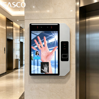 Dispositif biométrique en alliage d'aluminium avec reconnaissance faciale et veineuse, horloge de pointage Android Wi-Fi pour les employés, gestion des présences avec Cloud