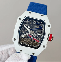 Montre mécanique automatique et montre à quartz automatique pour homme, qualité supérieure, ultra-fine, creuse, 7,8 mm, bracelet en nylon, forme tonneau