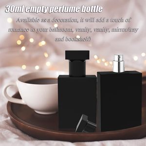 Wholesale 30ml 50 ml 75ml 100ml Empty Luxury Flat Square Spray Fragrance Parfum <b>Bottle</b> Black Refillable <b>Perfume</b> Glass <b>Bottle</b> - Product Image 6