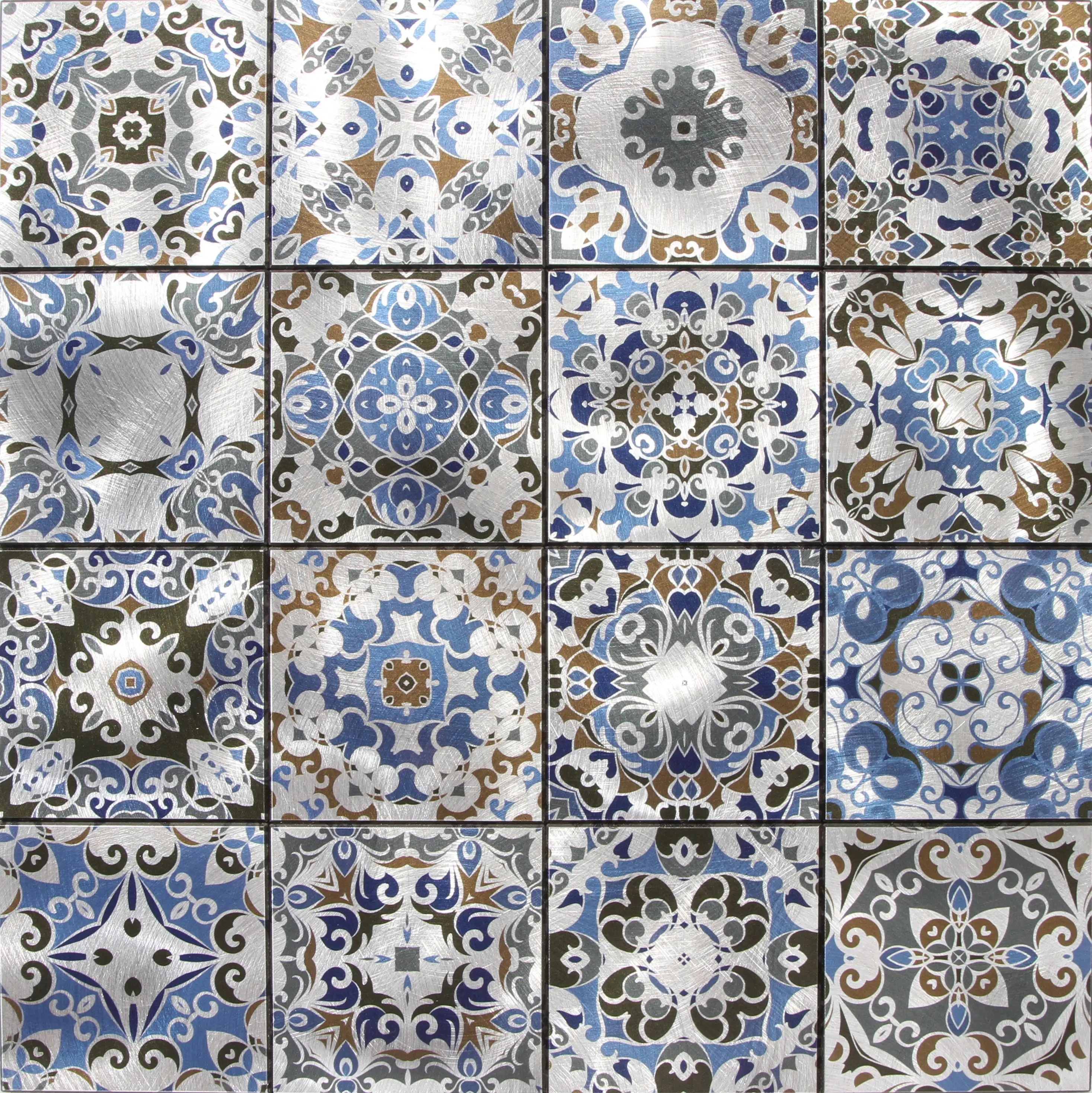 Estilo mexicano impressão de inkjet padrão descascar e bastão de azulejos mosaico de parede