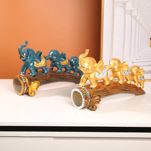 Éléphant moderne européen Une <span class=keywords><strong>famille</strong></span> de trois porche Cave à vin Table Salon Décoration de la maison Cadeaux créatifs - Product Image 5