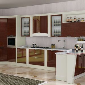 Cuisine complète modulaire en îlot, prix d'usine SANTOPOVA, design moderne, ouverture automatique, armoires de cuisine - Product Image 2