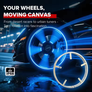 Sẵn Sàng Tàu 17in 5 Hàng Đôi Bên Màu Trắng Tinh Khiết Thông Minh Bánh Xe Chiếu Sáng Kit Phong Cách Tự Động Chiếu Sáng Bên Ngoài Cho Xe Tải Off-Road - Product Image 4