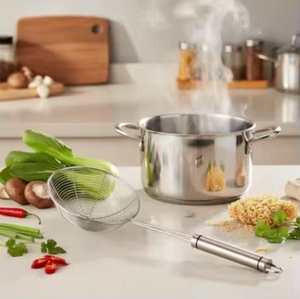 吊り下げ式ステンレスフィルタースプーン、鍋、麺、餃子、揚げ物中の食品分離に最適 - Product Image 4