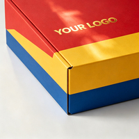 Emballage d'expédition en carton ondulé recyclé, personnalisé, mat, coloré, avec gaufrage UV, pour e-commerce, vente en gros