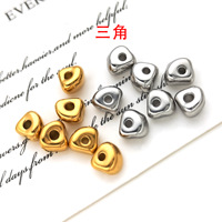 18K or fait à la main géométrique pépite perles argent perles irrégulières perles entretoises pour la fabrication de bijoux DIY Bracelet collier résultats