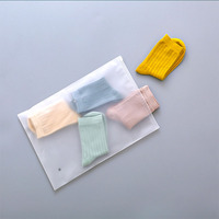 Sacs d'emballage en plastique épais personnalisés avec logo imprimé, sacs à fermeture éclair givrés pour vêtements, chaussettes, t-shirts