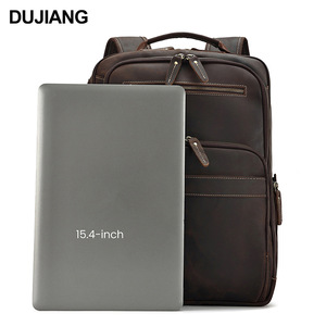 Dujiang Men's Retro <b>Backpack</b> <b>Brown</b> 20L Casual Business <b>Backpack</b> - Product Image 3