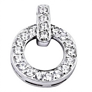 Pendentif pour femme en argent 925 plaqué rhodium avec zircone cubique, style géométrique unique, Art Palace - Product Image 1