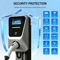 Nouvelle borne de recharge murale intelligente pour véhicules électriques 11 kW IEC62196 Type 2 avec WiFi, surveillance à distance, carte RFID, station de recharge domestique EVSE, garantie de 2 ans