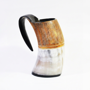 แก้วน้ำทำจากเขาควายธรรมชาติแกะสลักด้วยมือ - Product Image 1