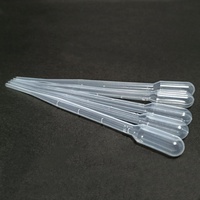 Matériel de laboratoire Fournitures 2ml 3ml 5ml 10ml Pipette Pasteur graduée transparente Pipette compte-gouttes de transfert en plastique 2ml