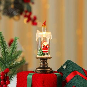 Wholesale Flameless LED Christmas Candle <b>Light</b> PVC Plastic Snow Globe Base Holiday Decoration Bulk OEM <b>Timer</b> Function AXGIFTS - Product Image 6