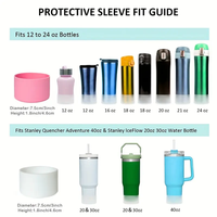 Housses en silicone personnalisées antidérapantes pour bouteille d'eau, protège-fond réutilisable