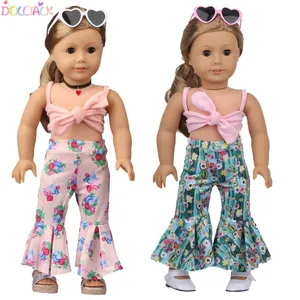 New 18 Inch American Doll Breast Wrap Floral Pants Doll Clothes