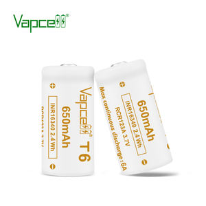 Vapcell 16340 650mah 6a T6 RCR16340 Rcr 123a Lithium Li Ion 16340 3v 3.7v <span class=keywords><strong>Rcr123a</strong></span> <span class=keywords><strong>Batterie</strong></span> rechargeable - Product Image 4