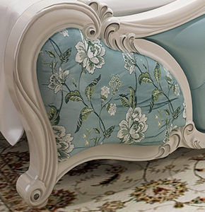 גילוף יהלומי יוקרה אירופאי דמוי עור קאמה מיטת קינג סייז מלכותית - Product Image 3