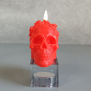 Il cranio di Halloween ha portato <span class=keywords><strong>la</strong></span> cera di paraffina a candela personalizzata 2 pezzi di luce tremolante senza fiamma <span class=keywords><strong>per</strong></span> <span class=keywords><strong>la</strong></span> luce spettrale <span class=keywords><strong>per</strong></span> <span class=keywords><strong>la</strong></span> <span class=keywords><strong>casa</strong></span> di festa infestata <span class=keywords><strong>casa</strong></span> Eco decorazione - Product Image 2