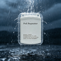 Répéteur/Extension de Commutateur PoE Gigabit Extérieur 1 5 Boîtier Extractible Étanche 3-en-1 IEEE 802.3af/at pour Caméra IP CCTV Plug & Play