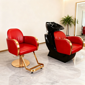 High Eed New Design Barbershop Furniture Heavy Duty Hydraulic Barber <b>Chair</b> Men's <b>Vintage</b> Salon <b>Chairs</b> Retro Modern Nail Salon - Product Image 3