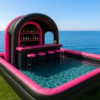 Bar gonflable de piscine en PVC pour extérieur, tente de fête personnalisée, grand pub gonflable avec sièges pour les fêtes