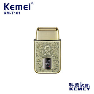 เครื่องโกนหนวดไฟฟ้าโคเมอิ KM-T101 สีแชมเปญ แบบใบมีดเคลื่อนที่ได้ ชาร์จไฟได้ สำหรับผู้ชาย ใบมีดลอยได้ ใช้งานได้ 60 นาที - Product Image 4