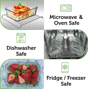 4 gói 36 ounce thân thiện với môi thủy tinh thực phẩm lưu trữ <span class=keywords><strong>container</strong></span> tre có nắp đậy BPA free nhựa-miễn phí hiện đại nhà bếp kín bữa ăn chuẩn bị - Product Image 3