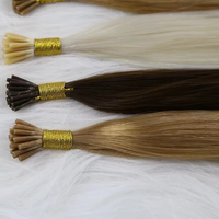 I Tip Extension vente en gros Double dessiné indien 100% Remy Raw Itip Extension cheveux Blonde vierge I Tip Extensions de cheveux cheveux humains